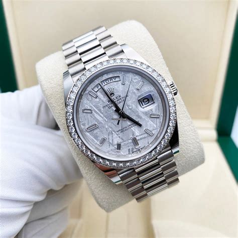 rolex meteorite dial chrono24|rolex day date platinum meteorite.